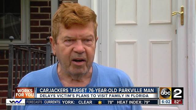 Carjackers assault 76-year-old Parkville man