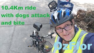 10.4Km ride with dogs attack and bite - Epic happy music