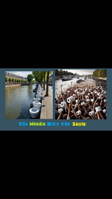 PARIS POOP PROTEST~ Parisians poop in Seine River before French Pres jumps in!