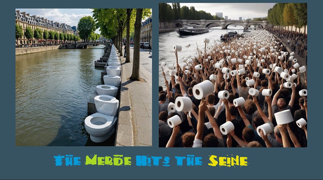 PARIS POOP PROTEST~ Parisians poop in Seine River before French Pres jumps in!