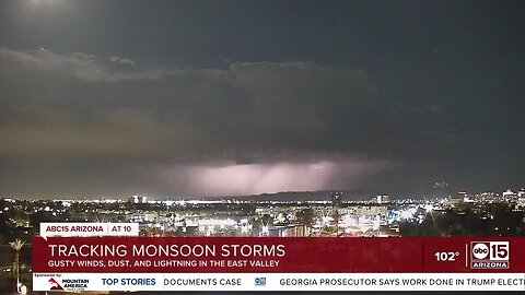 Monsoon storms approaching the Valley