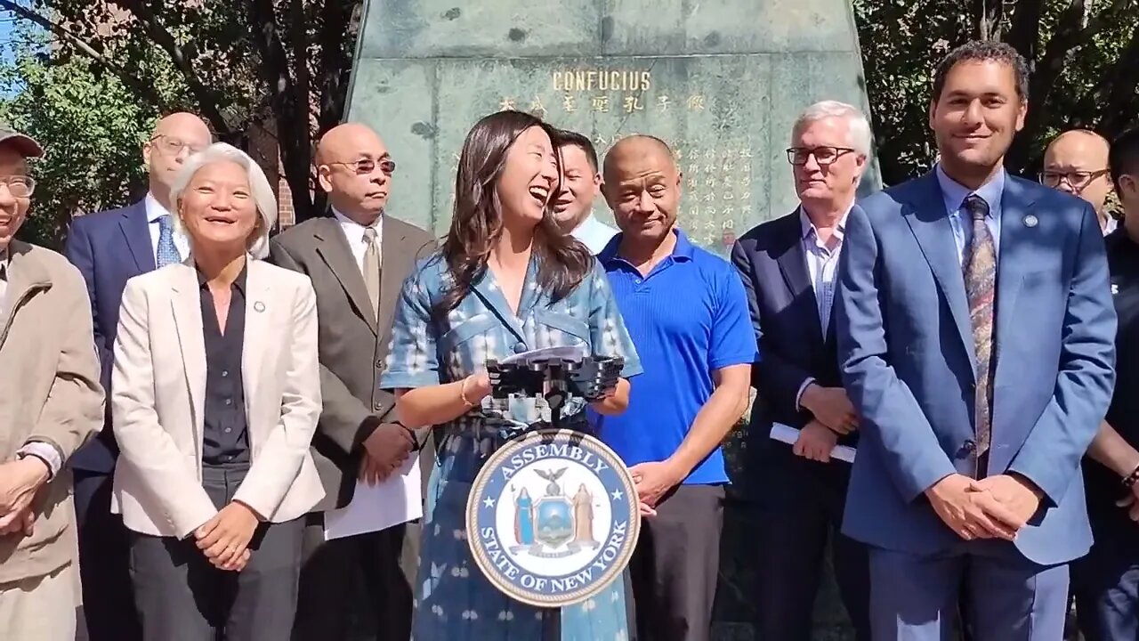 The Congestion Pricing Press Conference at Confucius Plaza 9/21/23 Lee/Kim/Liu/Marte/Chu/Kavanaugh