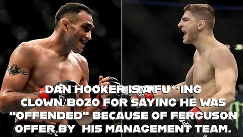 DAN HOOKER IS A FU**ING CLOWN/BOZO FOR SAYING HE WAS "OFFENDED" BECAUSE OF FERGUSON OFFER BY TEAM.