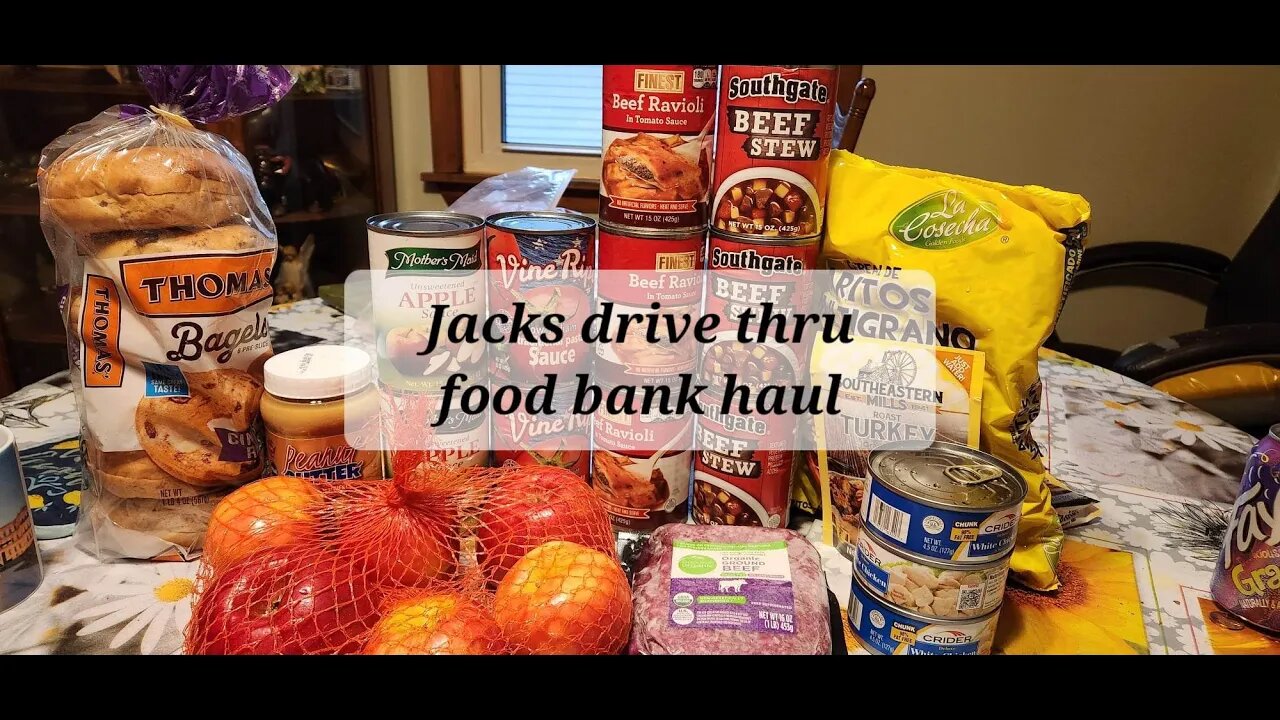 Jacks drive thru food bank #foodbank