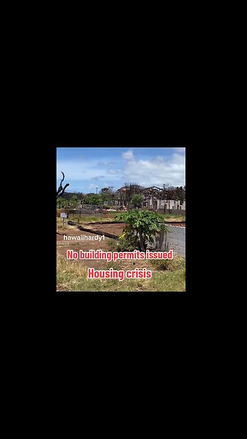 Lahaina, Maui Hawaii update - No building permits issued cause housing crisis