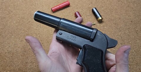 Surplus Russian Flaregun to DIY Multi-Caliber Hand Cannon Conversion - 12ga Flare / 22LR Complete