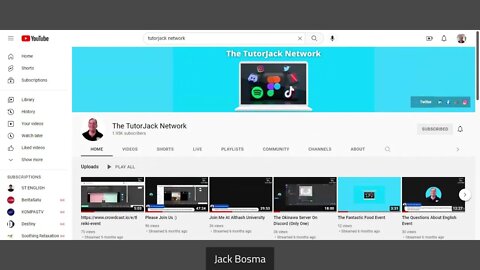 https://www.youtube.com/c/JackBosmaTutorJackNetwork