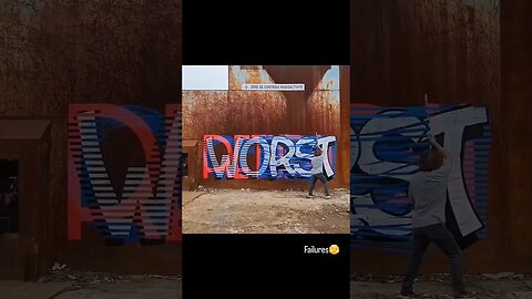 CRAZY GRAFFITI DOUBLE-PIECE TECHNIQUE 😳 #graffiti #graffitiart #shorts