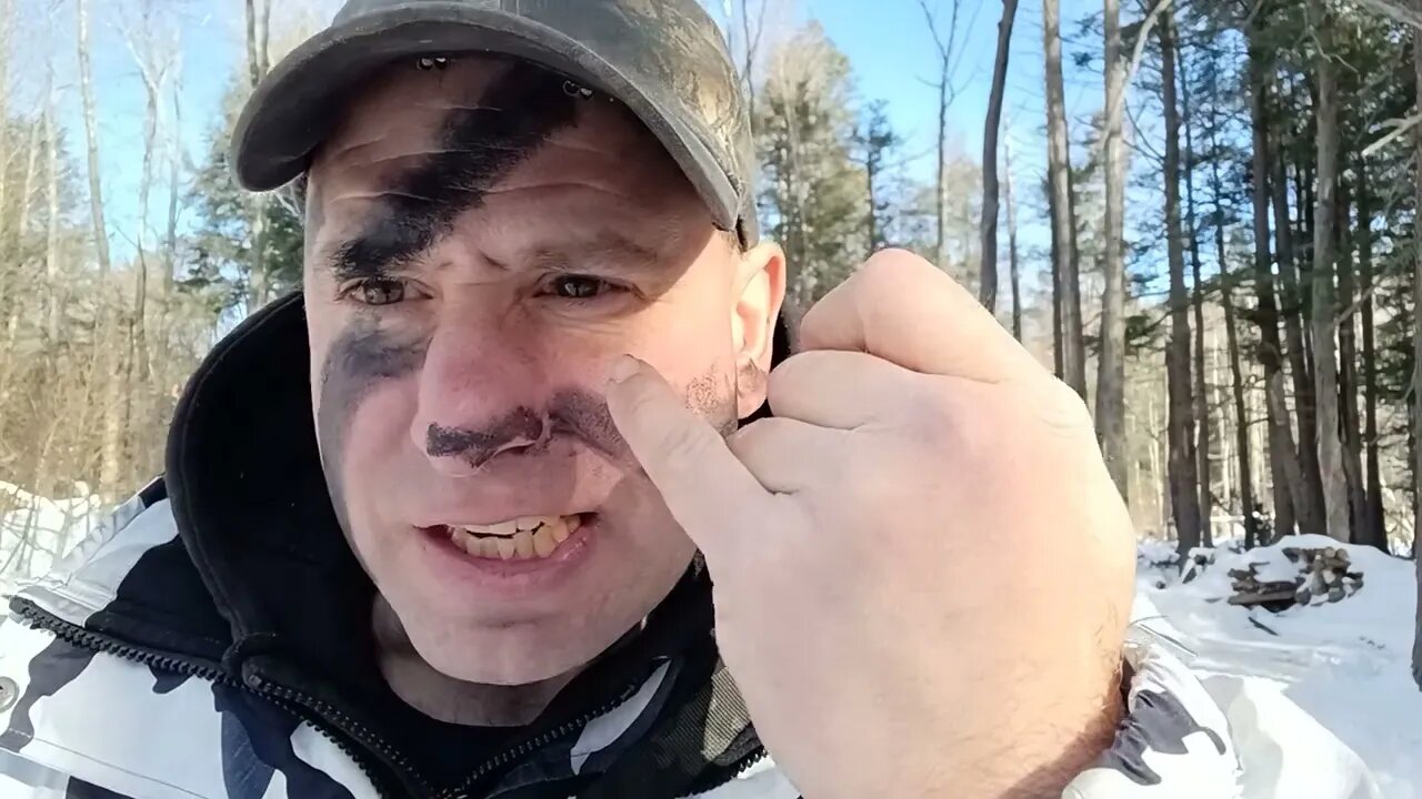 Applying Camouflage Facepaint