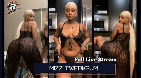 Mizz Twerksum Twerking in black lingerie