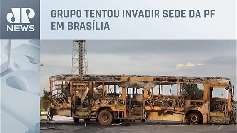 Veja como está Brasília após manifestantes atearem fogo em carros e ônibus