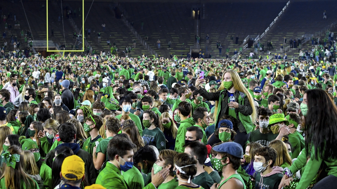 Football Celebration Forces COVID Testing for Notre Dame Students