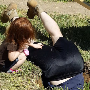 Tickle Monster Daughter Attacks Her Dad