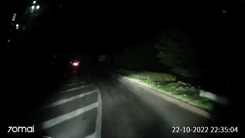 Dashcam & Crash: Night time close call 😲 #shorts