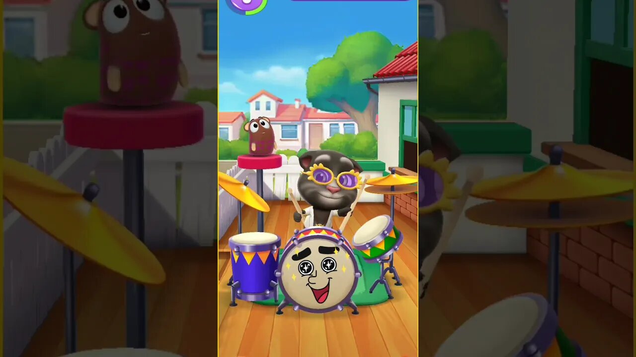 😂Tom Is Playing Drums #452 | My Talking Tom 2 | #shorts #funwithtom 🤣😂