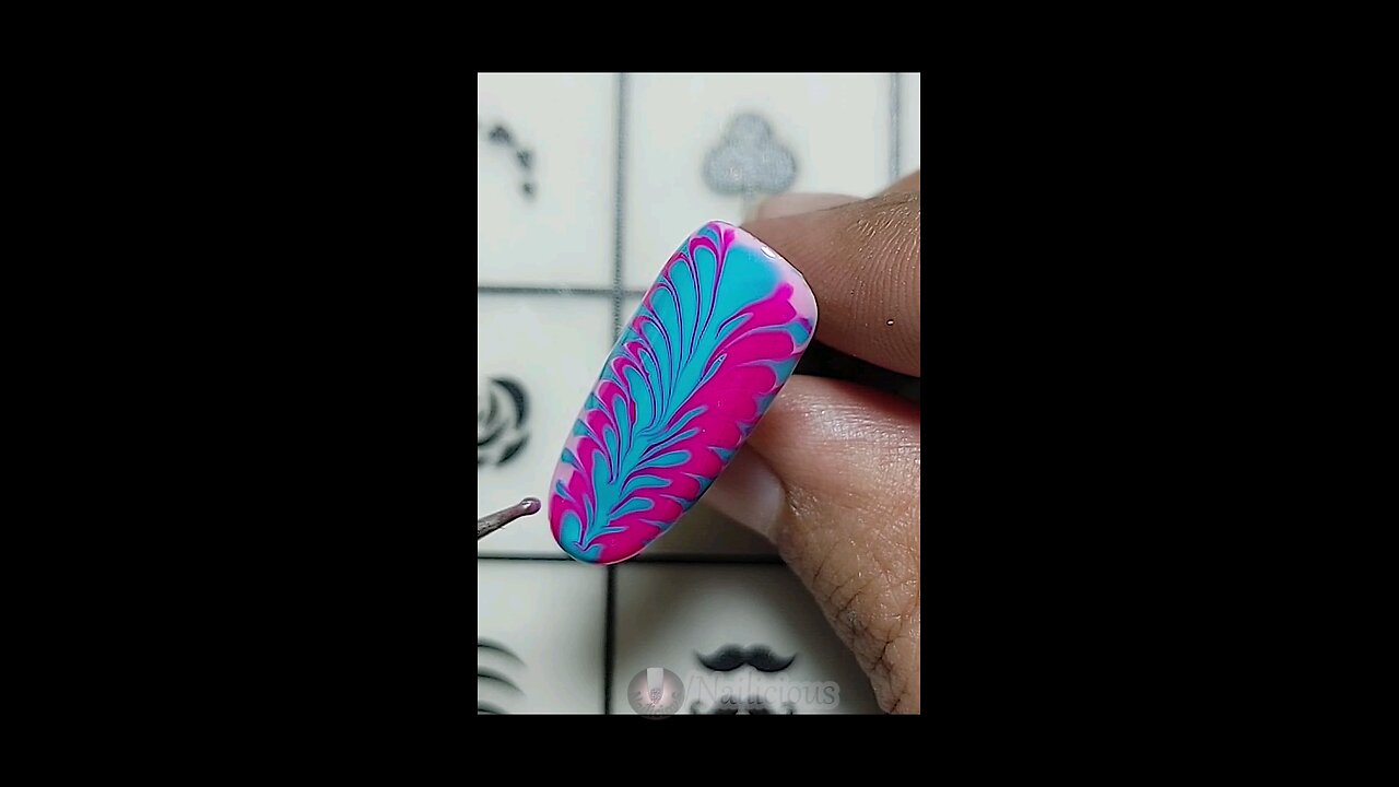 Drag Marble Nails Art #nails #nailart #easynailart #marblednails #nailartideas