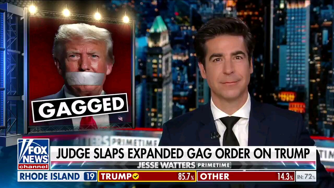 Judge that put a gag order on Trump is being paid by the Biden Regime. Fox News Jesse Waters reports