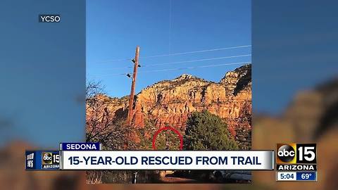 Teen rescued after spending night in Sedona wilderness