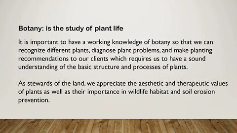 Basic Botany Video 4