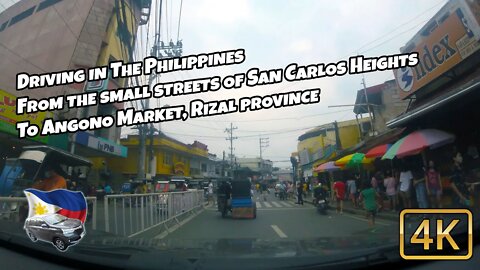 Driving San Carlos, Tayuman to Angono Market, Rizal The Philippines 4K