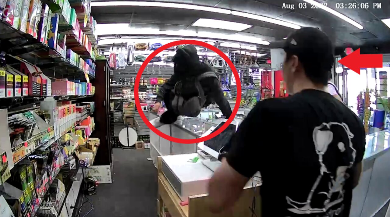 Robbing the vape store prank