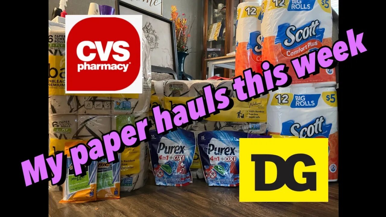 My paper hauls this week | CVS & Dollar General #cvs #scott