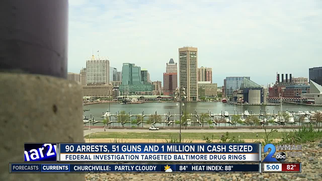 90 arrests, 51 guns and 1 million in cash seized