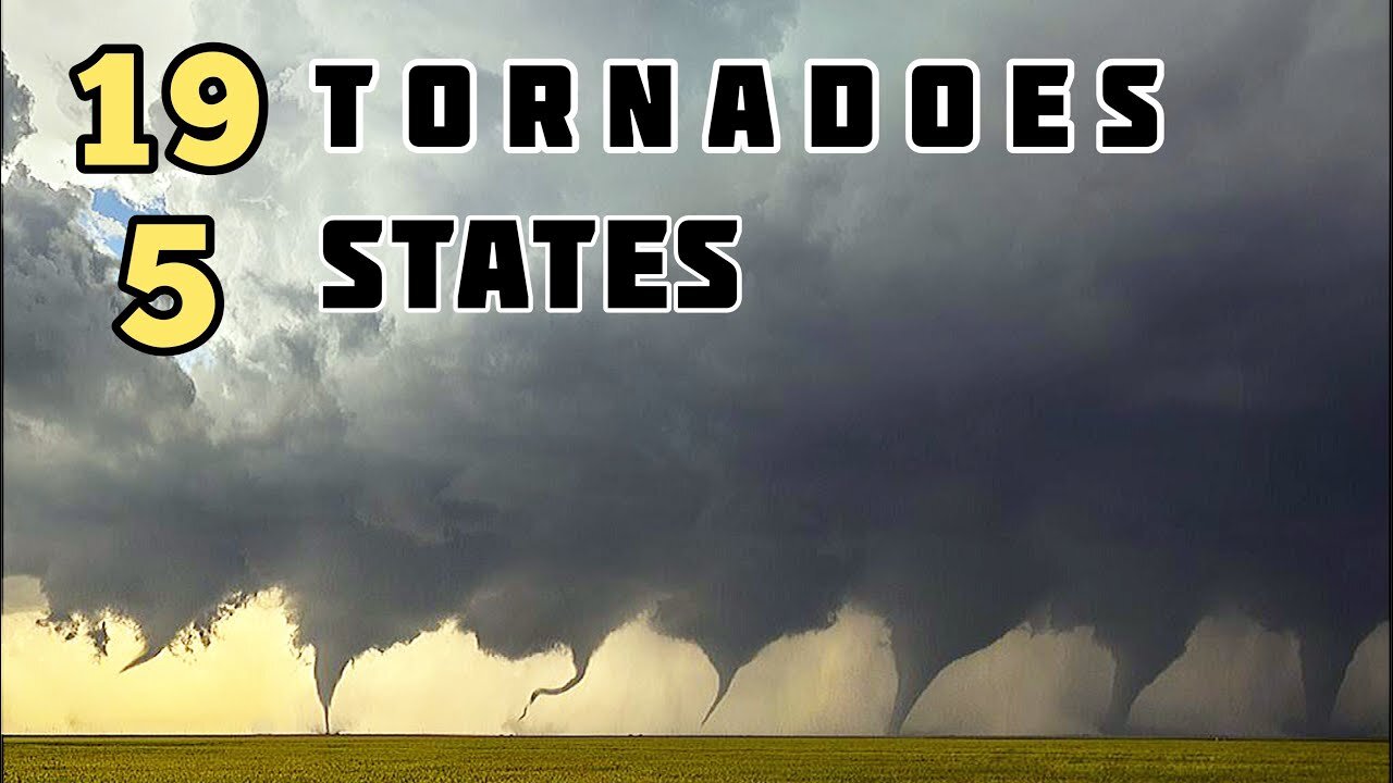 Incredible! At least 19 tornadoes in 5 states ⚠️ Powerful storm across the USA 2021