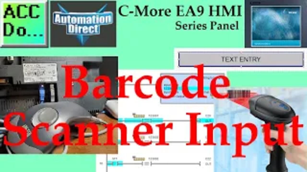 C-More EA9 HMI Series Panel Barcode Scanner Input