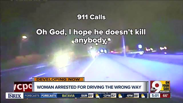 Woman accused of driving the wrong way on I-71