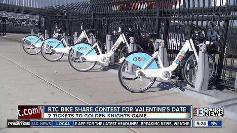 RTC Bike Share gives away Golden Knights tickets for Valentine's Day