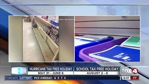 Sales tax holidays planned this summer in Florida