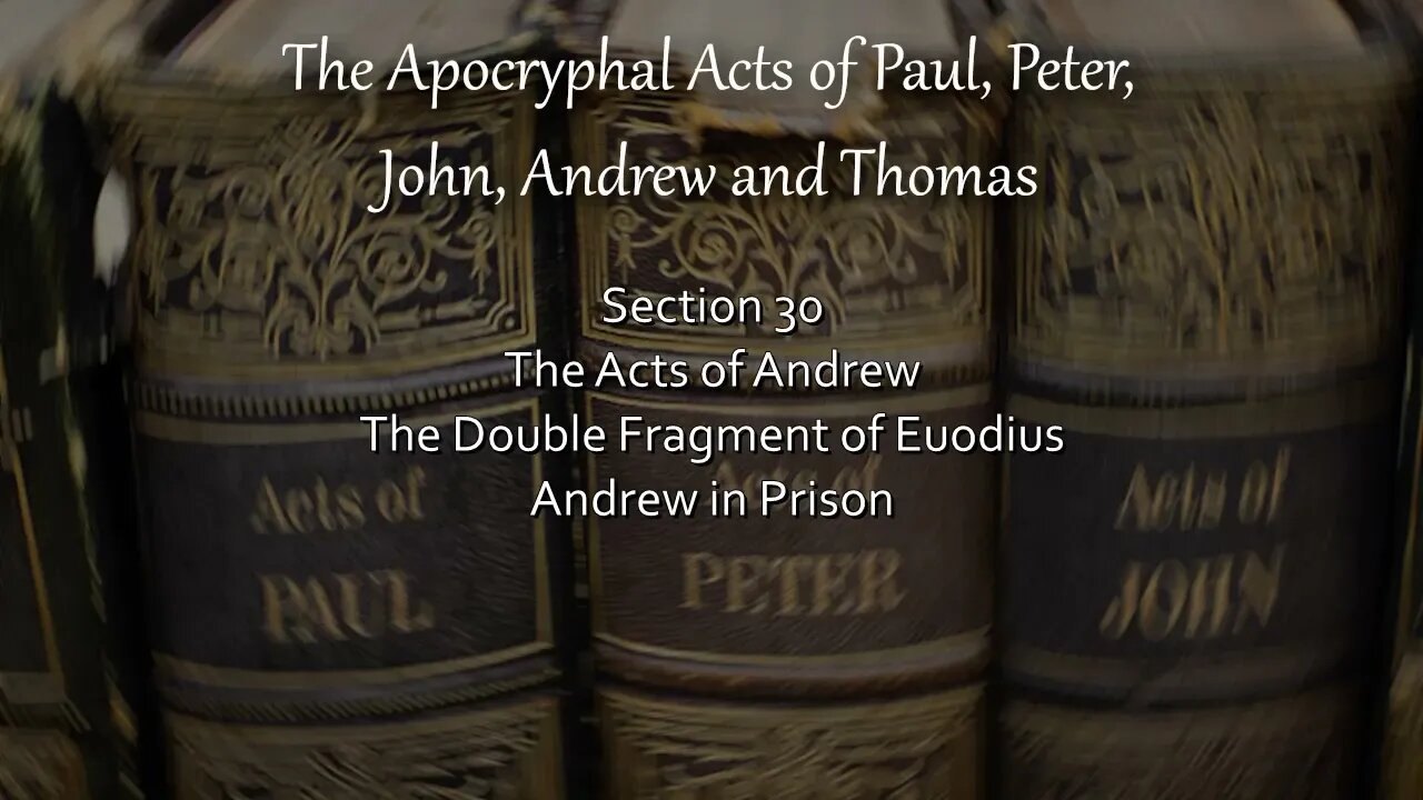 Acts of Andrew - The Double Fragment by Euodius - Andrew in Prison