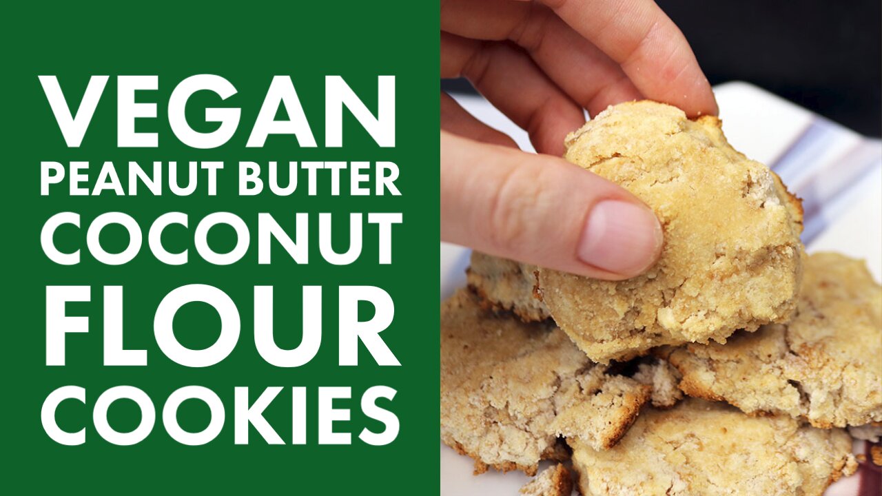 Vegan Peanut Butter Coconut Flour Cookies