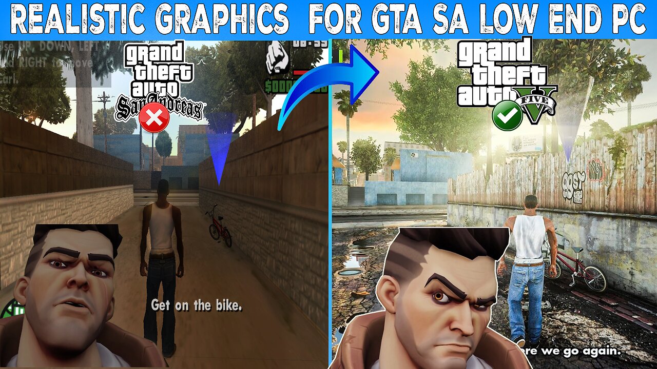 Installing Realistic Graphics Mod For Gta San Andreas On Low End Pc With 1 Gb Ram!