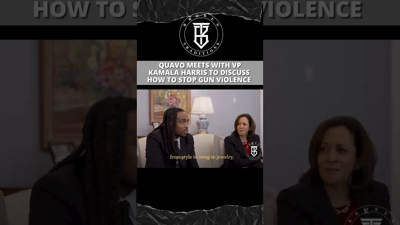 VP Kamala Harris meets with Quavo to discuss how to stop gun violence #shorts