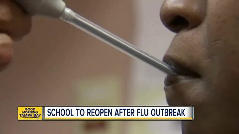 Clearwater school to reopen after flu outbreak