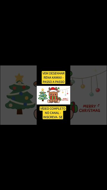 Como desenhar Rena Kawaii - Fácil #desenho #desenholivre #shorts #desenhofacil #desenhofofo