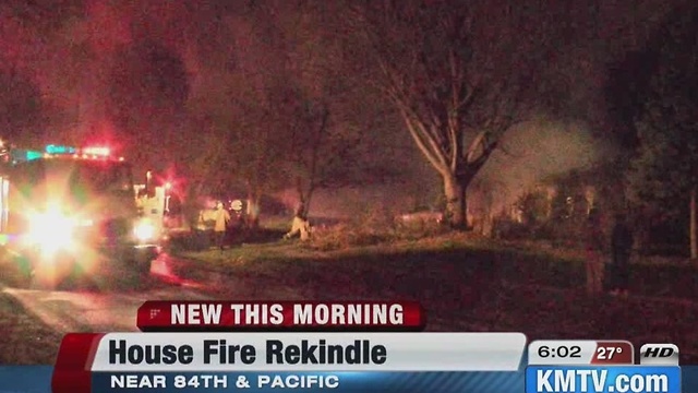 House fire rekindles overnight