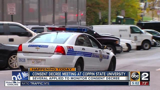 Consent decree meeting planned at Coppin State University