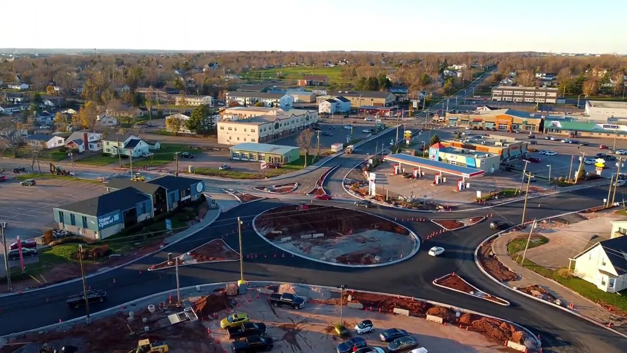 Drone Rising Pan Shot Construction