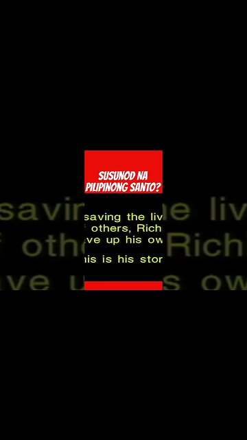 ANG SUSUNOD NA PINOY SAINT?