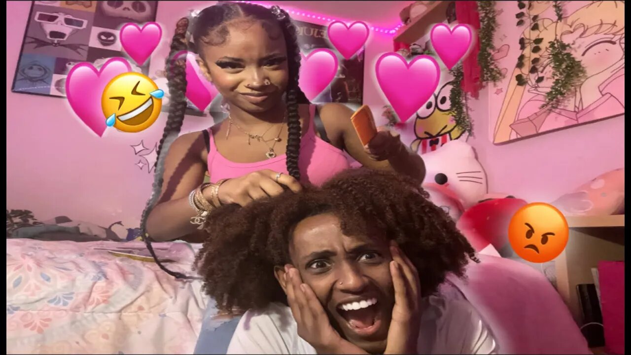 LETTING MY GIRLFRIEND DO MY HAIR FOR THE FIRST TIME( BAD IDEA )