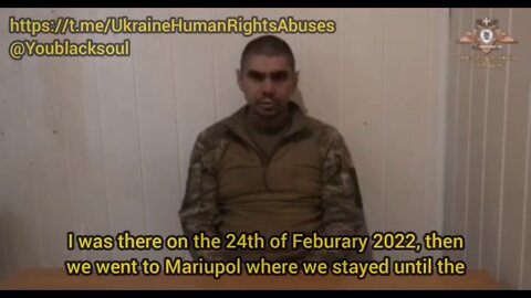 Ukrainian POW says they were ordered not to let civilians out of Mariupol