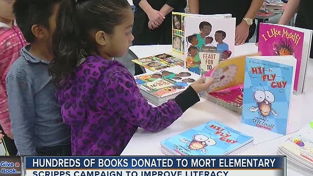 Hundreds of books donated to Mort Elementary