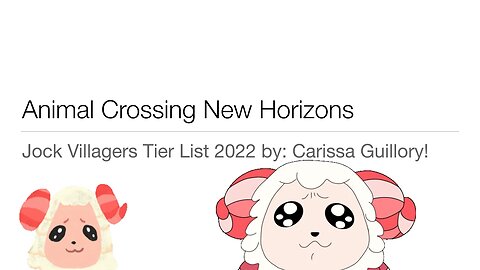 Animal Crossing: New Horizons Jock Villager Tier List! (2022)