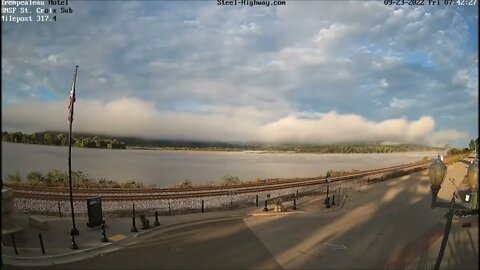 Sunrise over Trempealeau, WI on September 23, 2022 #steelhighway