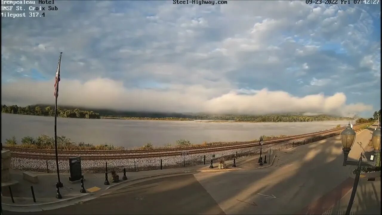Sunrise over Trempealeau, WI on September 23, 2022 #steelhighway