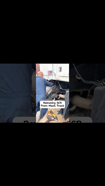 Removing SCR from a Mack Truck #mechanic #dpf #diesel #dieseltrucking