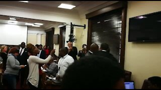 UPDATE 1 - Members of BLF confront Oppenheimers, get ejected from Parliament (CNr)